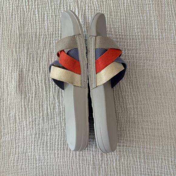 FitFlop iQushion Slides Size EU 42 US 10 Gray Cream Coral Lavender Sandal - Picture 5 of 10